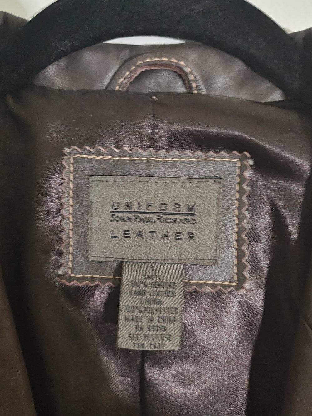 Vintage John paul Richard Genuine Leather Women's Blazer Jacket Deep Brown - Picture 4 of 10